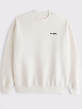 abercrombie micro logo crew neck sweatshirt